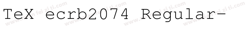 TeX ecrb2074 Regular字体转换